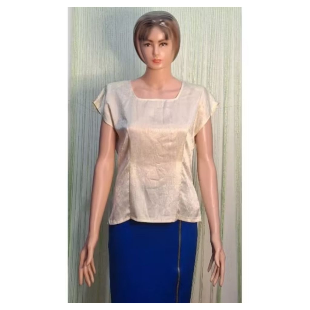 blouse putih bw satin