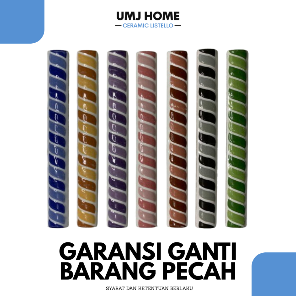 [GARANSI PECAH GANTI BARU] Lis keramik kuku macan keramik motif 2C 20 cm import