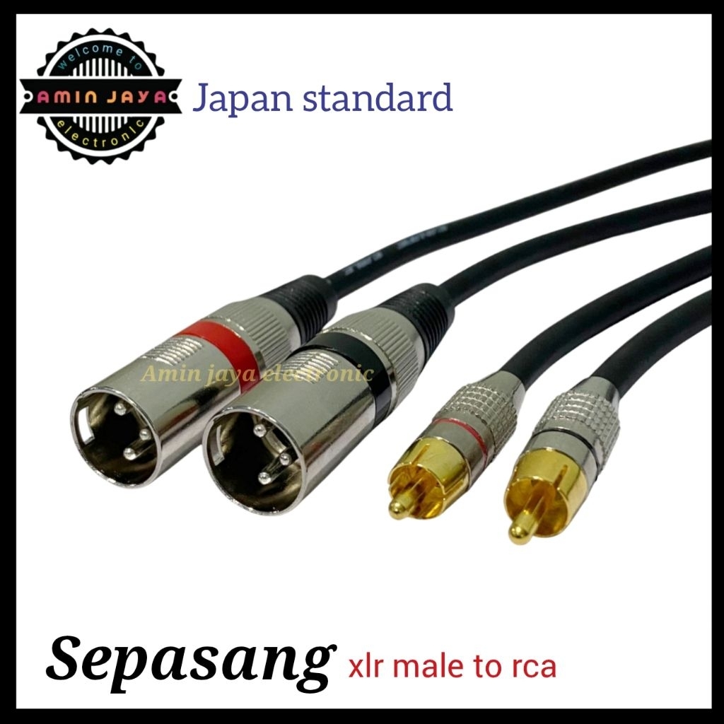 Jek RCA to canon male / kabel jack xlr male to rca