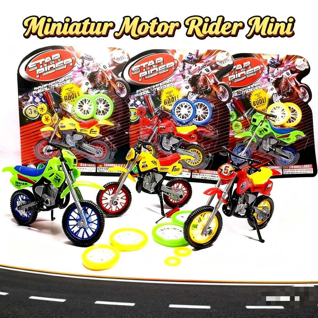 START RIDER MAINAN SEPEDA MOTOR MAINAN ANAK LAKI LAKI TRAIL MAINAN ANAK PEREMPUAN MAINAN VIRAL robom