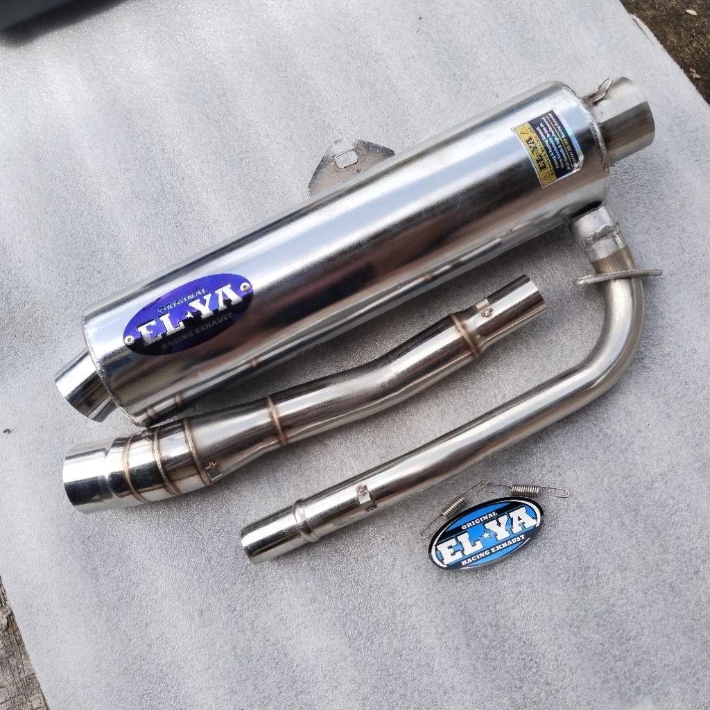 knalpot ckd bobokan original ELYA emblem titanium pnp Jupiter vega astrea grand prima Shogun smash w