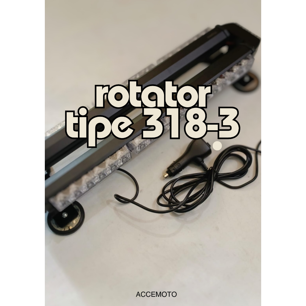 lampu led atap ambulance rotator 318 3sisi led kuning