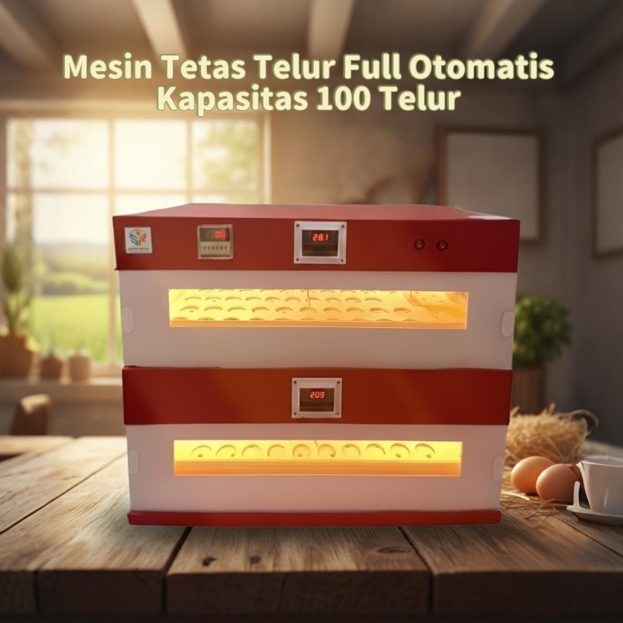 Mesin Tetas Telur kapasitas 100 telur ayam, bebek, dan burung otomatis