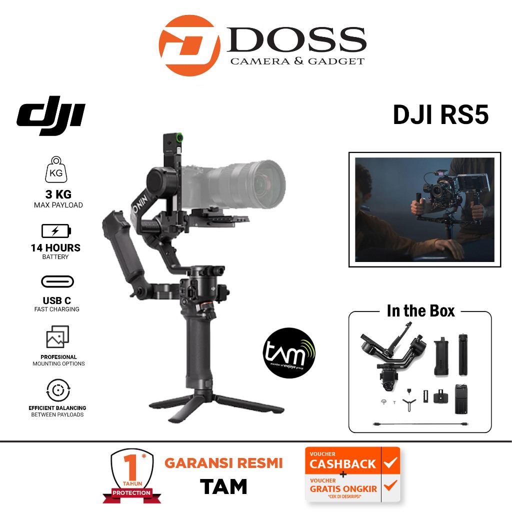 DJI RS 5 BASIC / COMBO Gimbal Stabilizer Camera DJI Ronin S5 DJI RS5 Handheld Gimbal Kamera