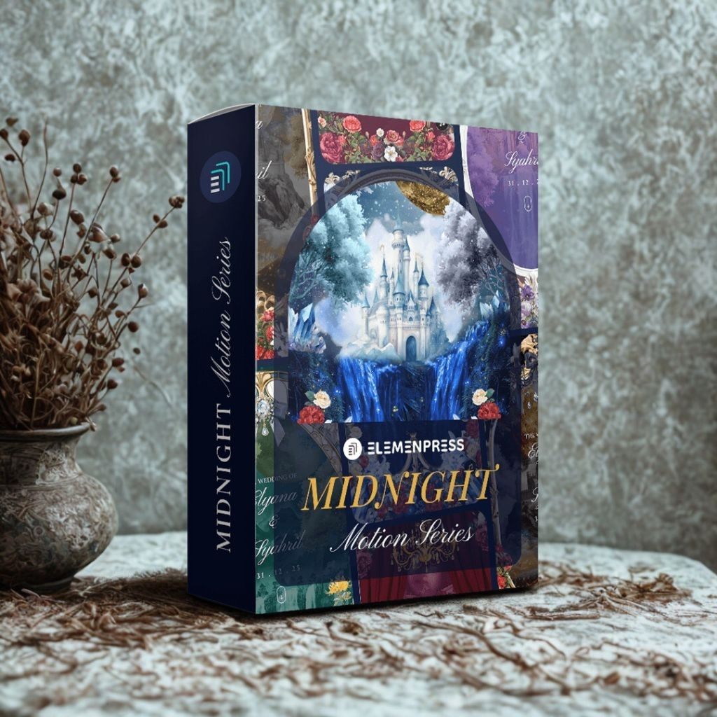 Template JSON Undangan Website Midnight Motion - Tema Dark Mode Hitam Elegan Elementor