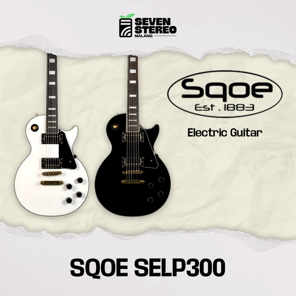 SQOE SELP300 Les Paul Style Electric Guitar Gold Hardware – Les Paul Modern dengan Sentuhan Premium