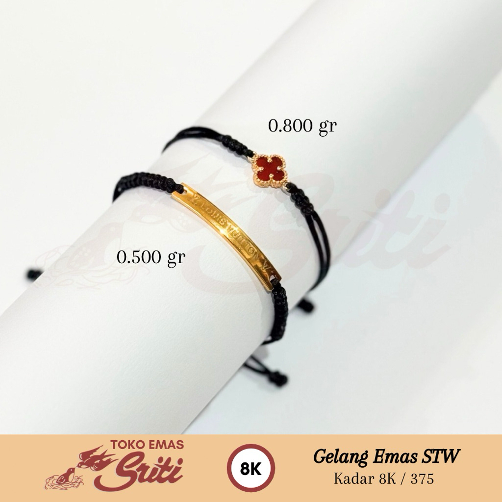 Gelang Tali Bunga Plat Emas - Toko Mas Sriti