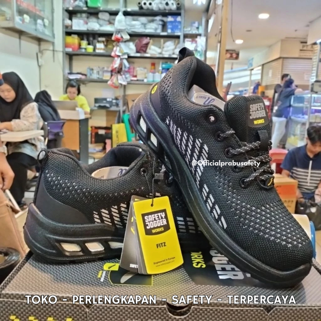 Sepatu Safety Jogger Fitz Warna Hitam Original 100% - Safety Shoes Jogger Fitz