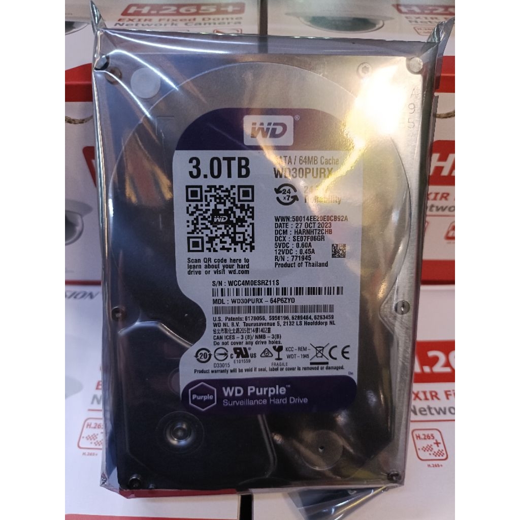 HDD 3TB WD PURPLE RFI