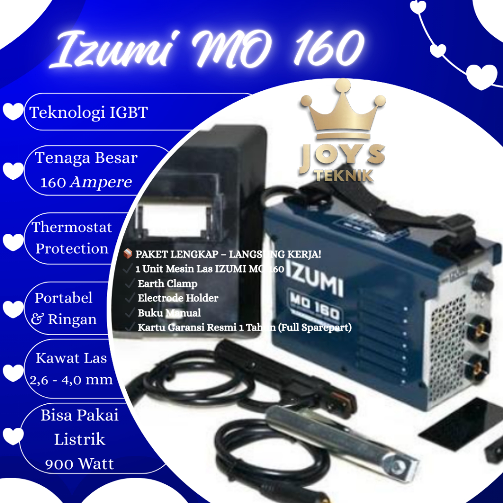 Izumi MO 160 Mesin Las Listrik Inverter Welding TraVo Electrik 450 Watt