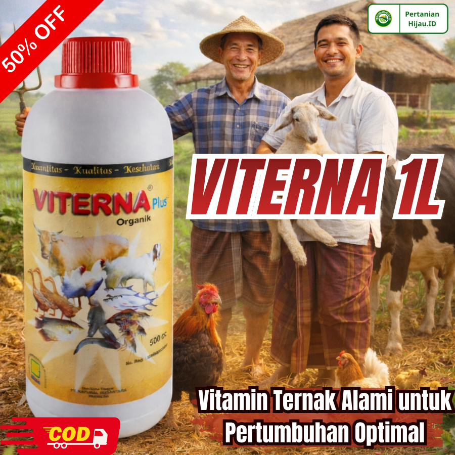 VITERNA NASA 1 LITER (1000cc) Vitamin Penggemuk Ternak & Ikan Organik - Suplemen Ayam Broiler Petelu