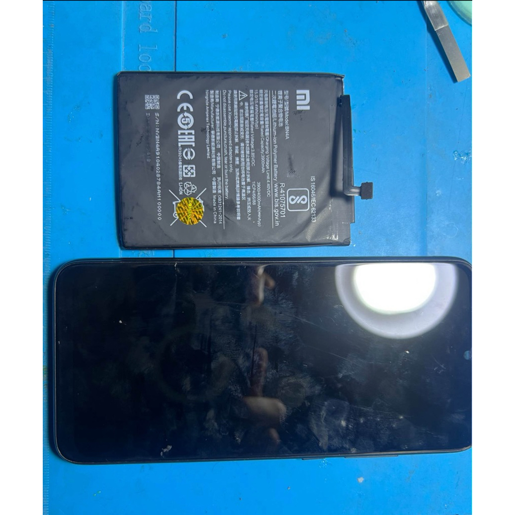 LCD Ori copotan Frame dan Batre Redmi Note 7