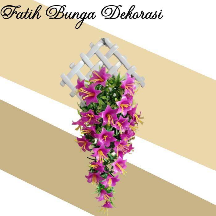 Bunga rambat lily/Rambat tempel dinding/Bunga hias plastik