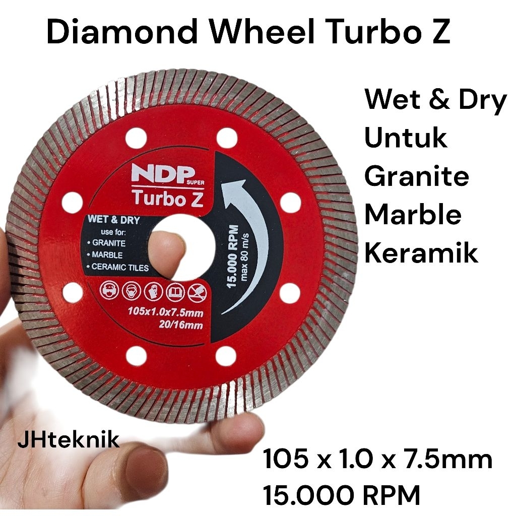 Diamond Wheel TURBO Z 4 inch NDP/Mata Potong Keramik,granite,marble TURBO Z Rpm 15000 4" NDP 100% OR
