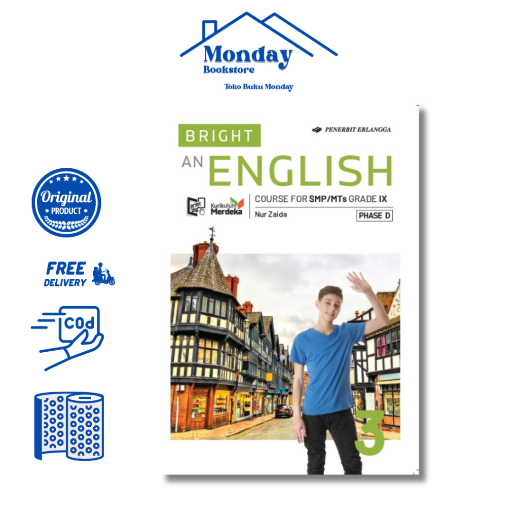 BRIGHT 3 AN ENGLISH COURSE FOR SMP/MTS/KM by Erlangga