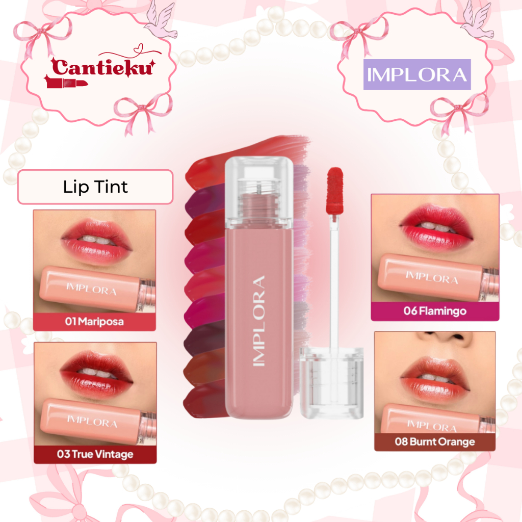 IMPLORA Jelly Tint Lip Anak Sekolah Lip Tint Glossy Liptint Anti Air Tahan 5ml Bibir Kering Pecah