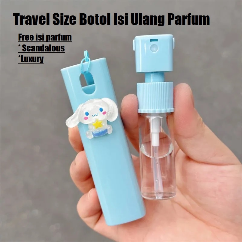 Botol Parfum Karakter Sanrio Isi Ulang 10ml FREE | Bottle Travel Parfum Refill | Botol Spray Parfum 