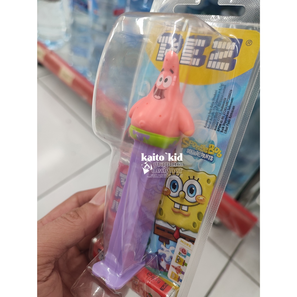 PEZ PATRICK SPONGEBOB Candy Perman Mainan Permen Dispenser dari Alfamidi Alfamart Indomaret
