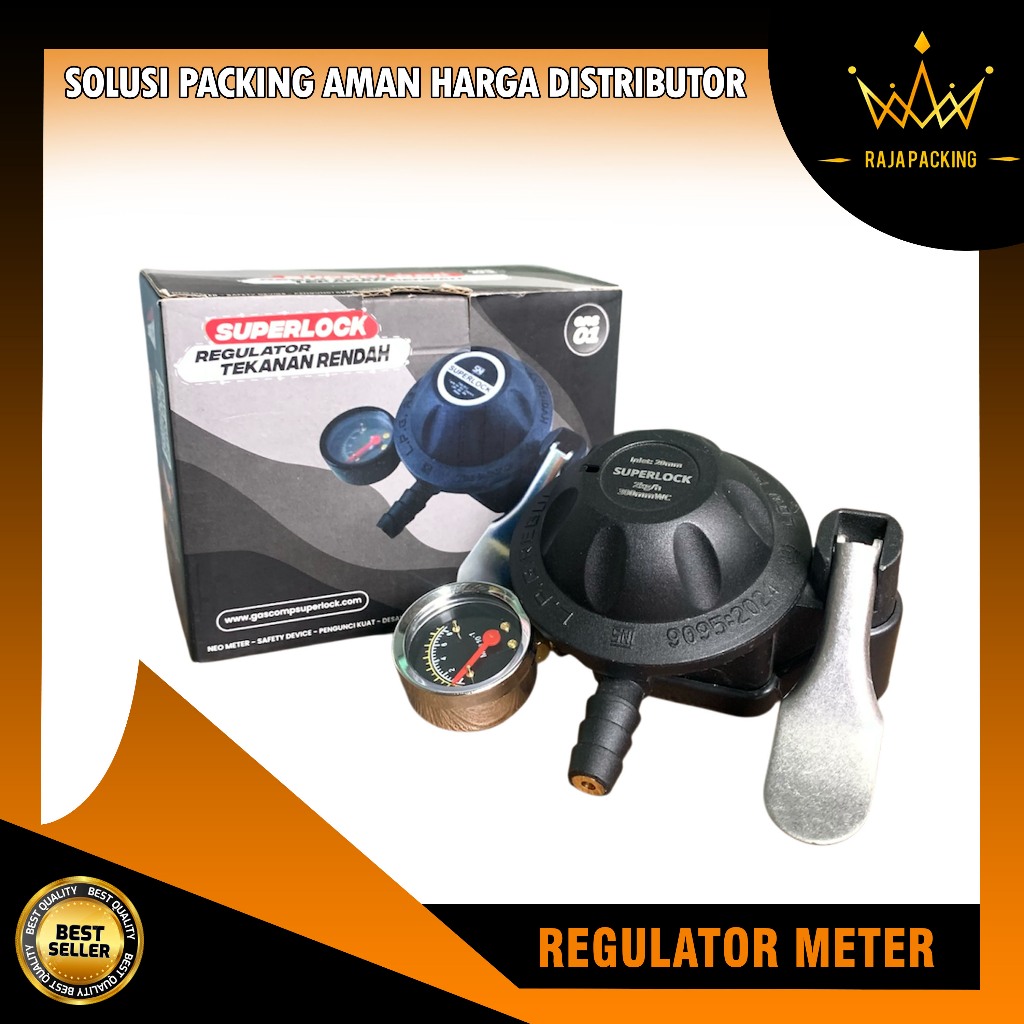 Regulator Tabung Gas LPG 3kg 12kg Gascomp GRS-01 Meter Original