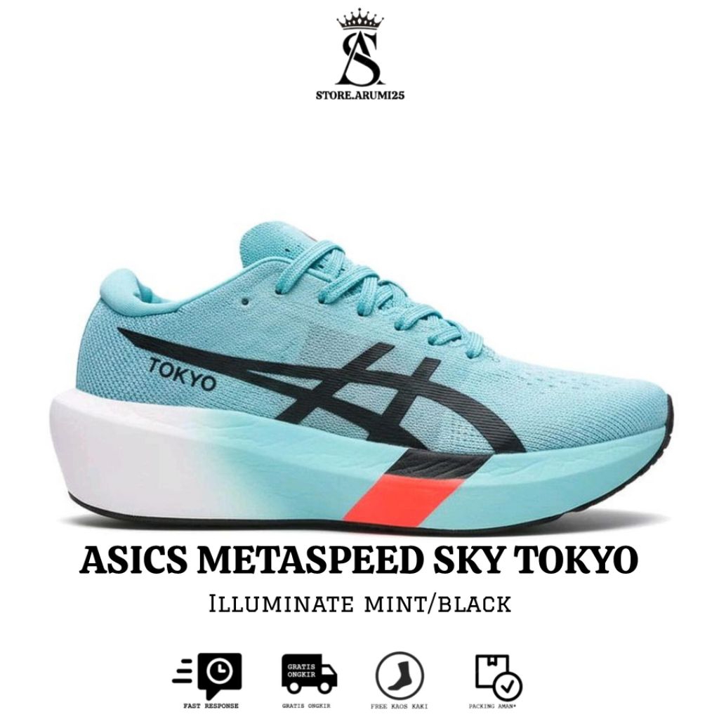 SEPATU RUNNING ASICS METASPEED SKY TOKYO ILLUMINATE MINT/BLACK