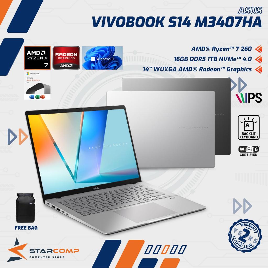 ASUS Vivobook S14 M3407HA Ryzen 7 260 16GB 1TB SSD 14" WUXGA W11+OHS