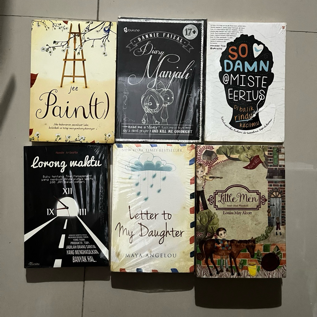 Paket Buku Novel & Nonfiksi Original | Romance – Self Improvement – Inspiratif | Paint – Diary Manja