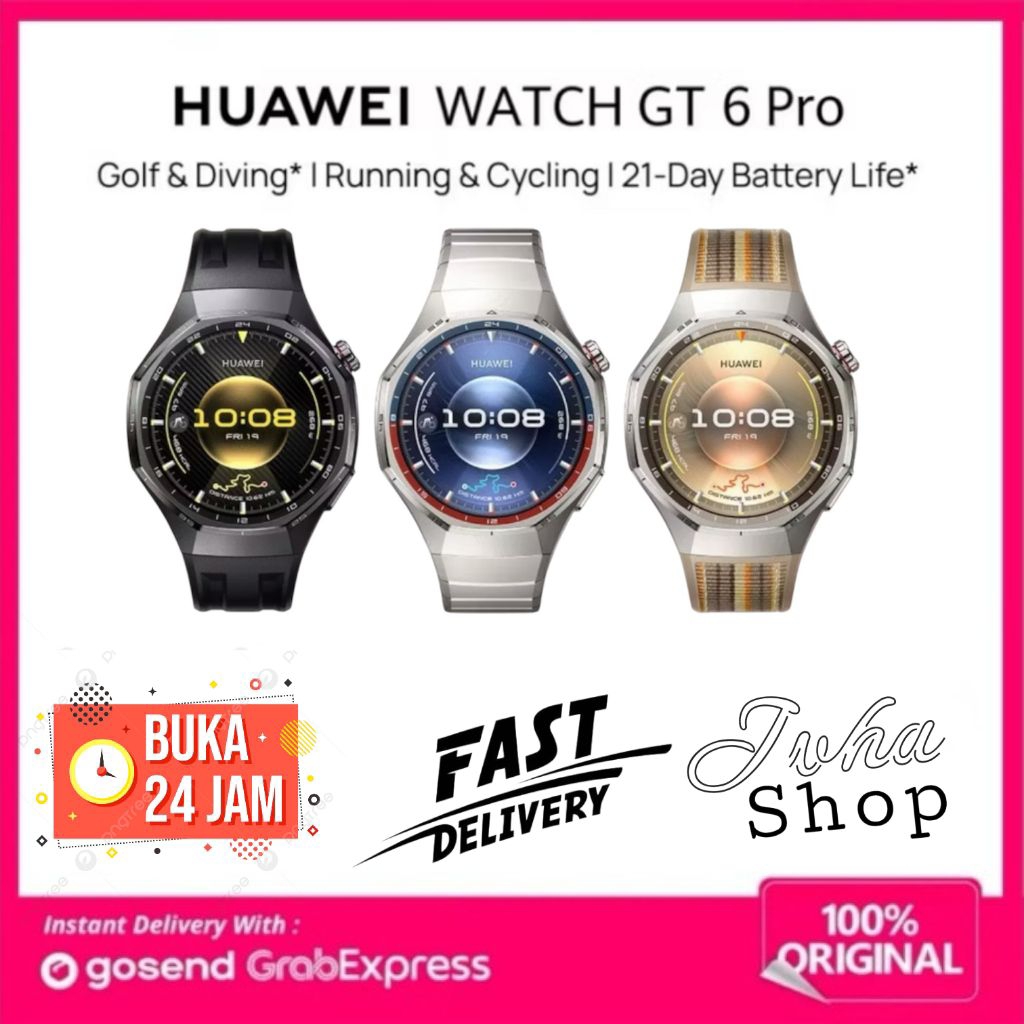 huawei watch gt 6 pro 46mm garansi resmi brown original