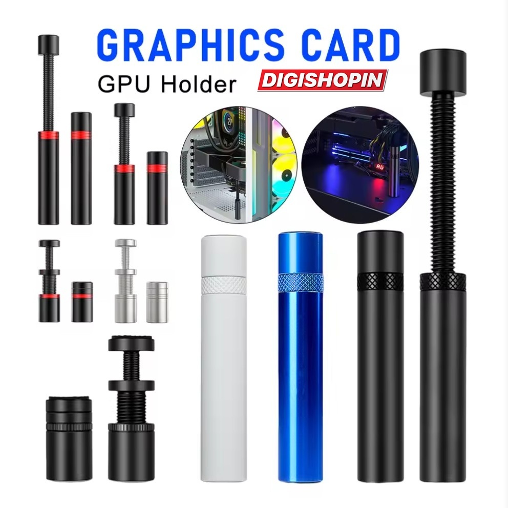 ALat Penyangga GPU VGA Graphic Card Teleskopic Magnetic Penyangga VGA PC Holder GPU VGA Komputer