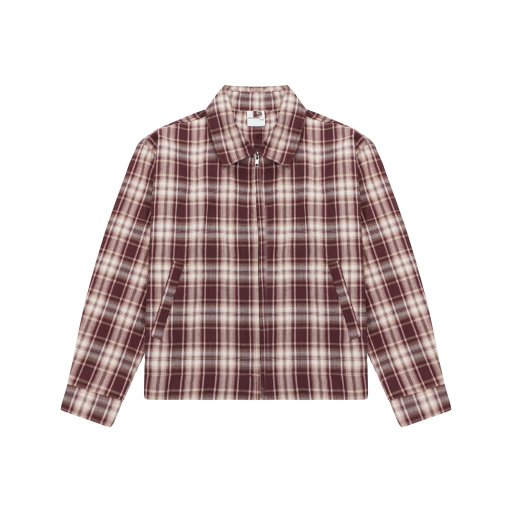 GrowthCasual - Plaid Burgundy Royale Work-Jacket