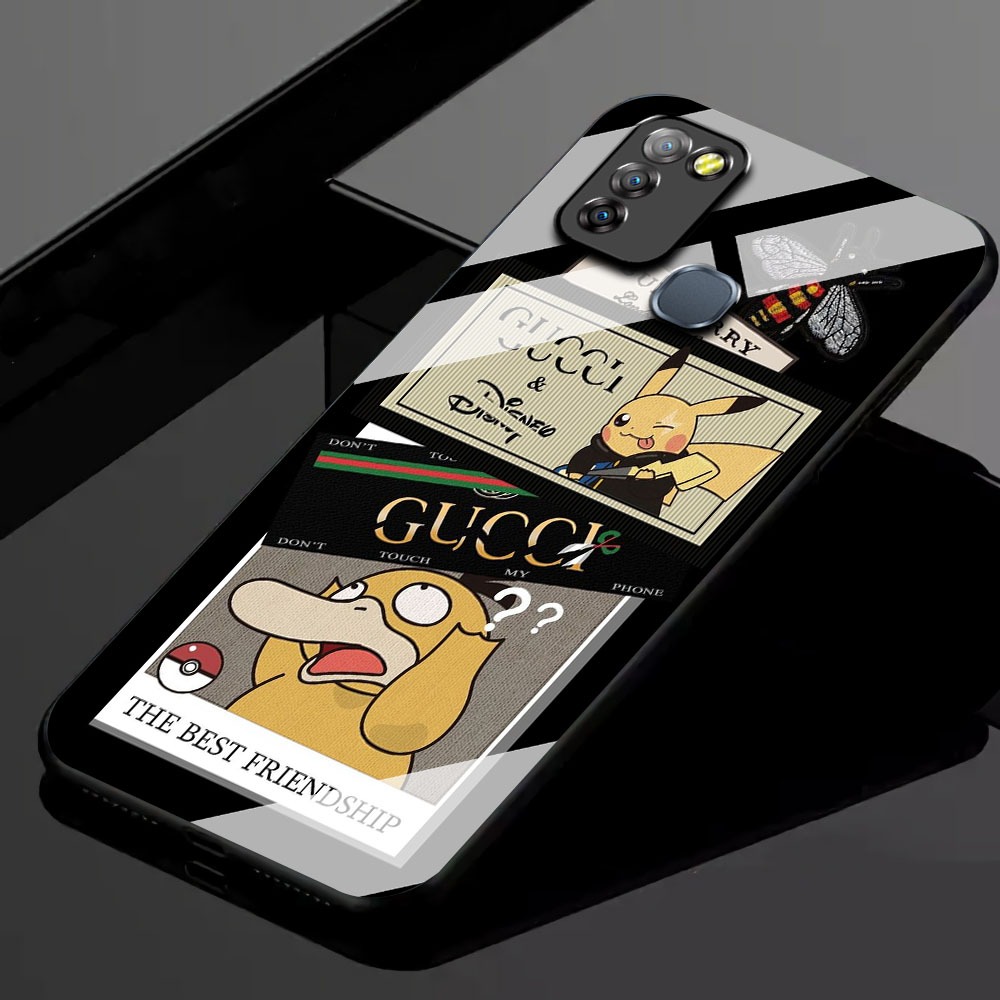 KK04 Softcase Glass Hp Terbaru For Infinix Smart 5/Smart 6 RAM 3 silikon Hp ada pelindung camera Cas