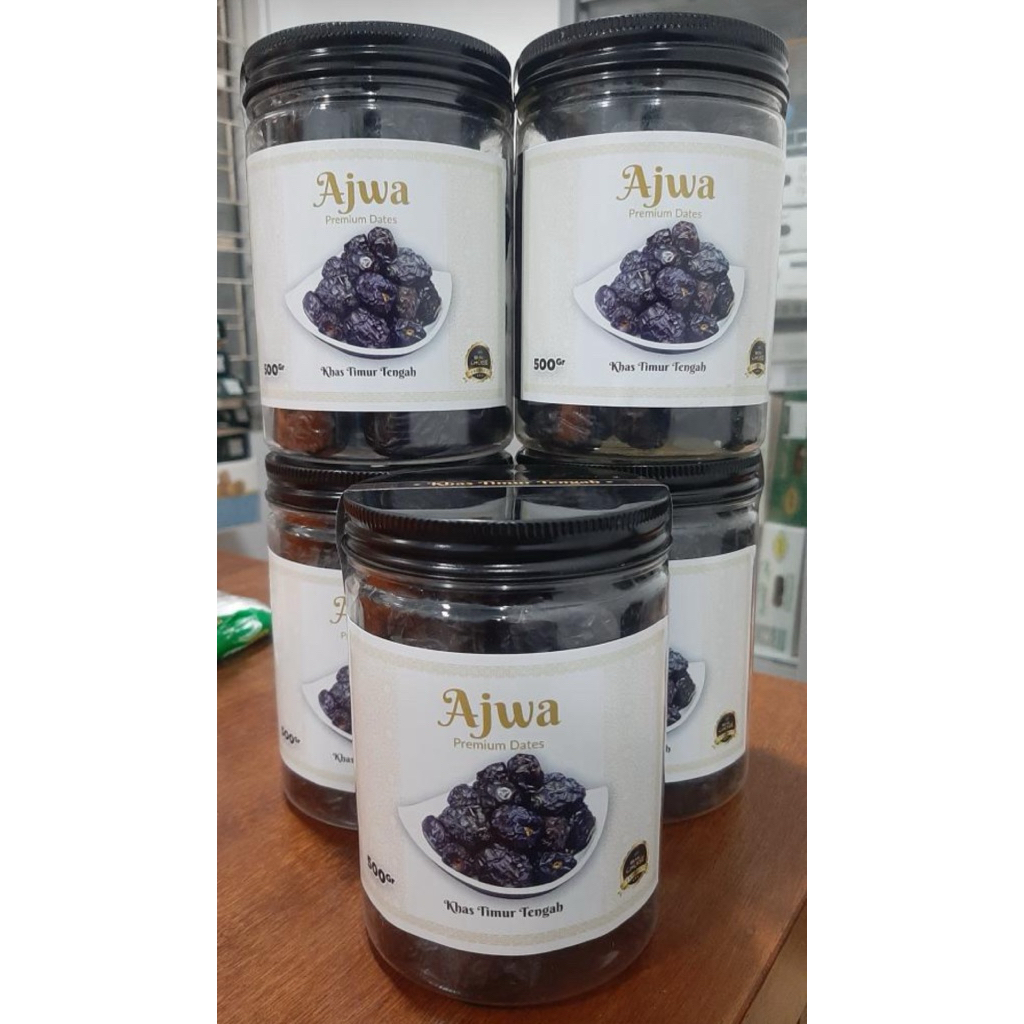 Kurma Ajwa Toples 500 Gram Buah Medium