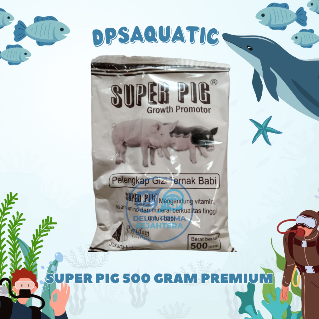 SUPER PIG 500 GRAM PREMIUM - Premix Babi Suplemen Vitamin Penggemuk Babi Terbaik.