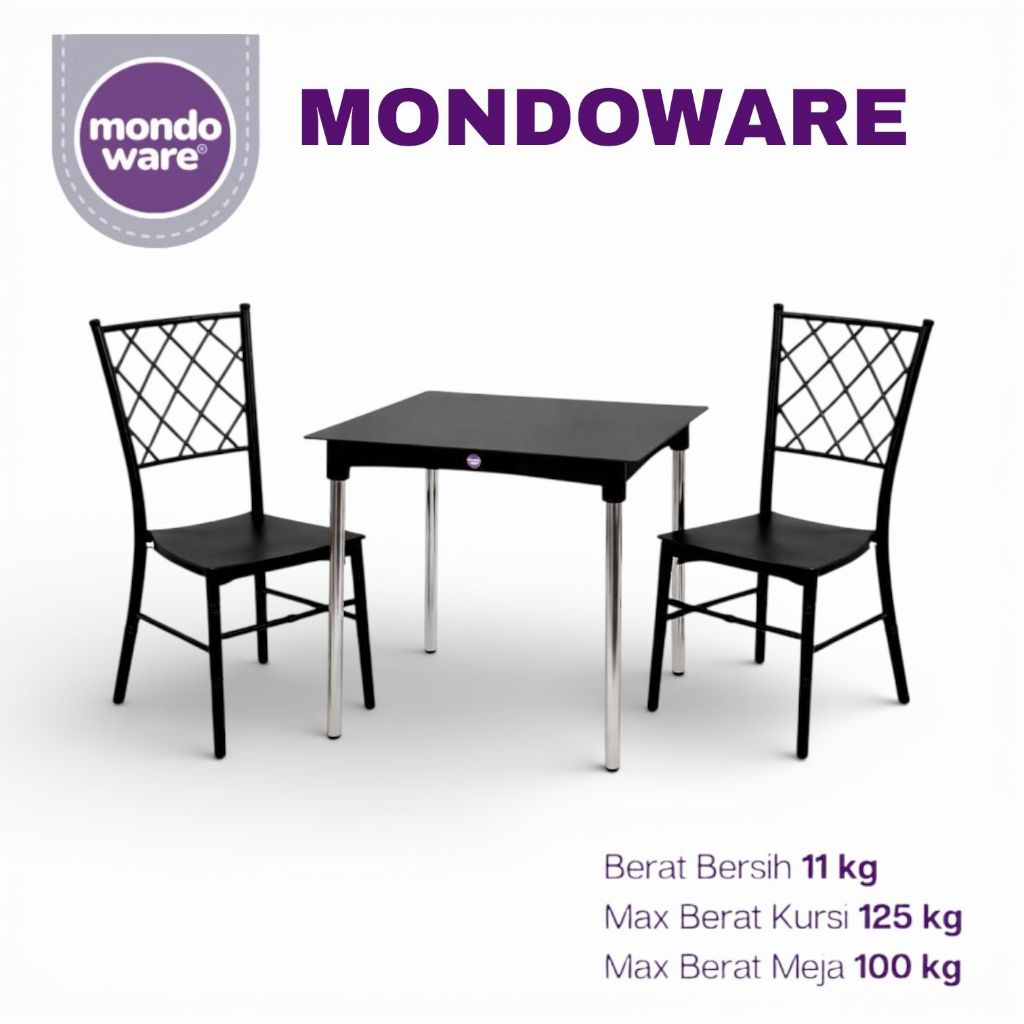 1SET 2 KURSI SANTA + MEJA MAKAN T7070 - 1 SET MEJA MAKAN MINIMALIS / FULL SET DINNING TABLE / MEJA M