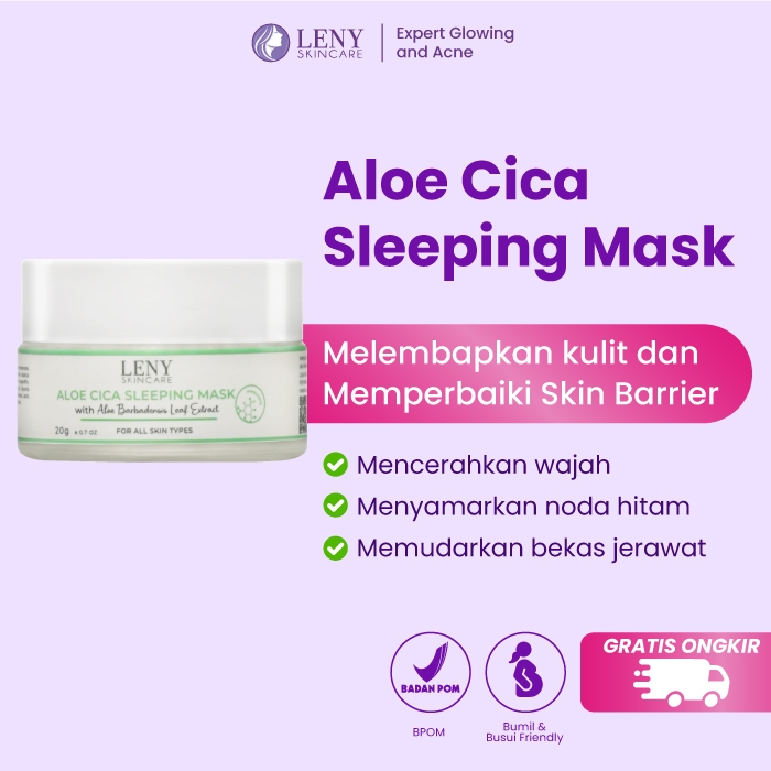 LENY SKINCARE Aloe Cica Sleeping Mask 20gr Repair Skin Barrier