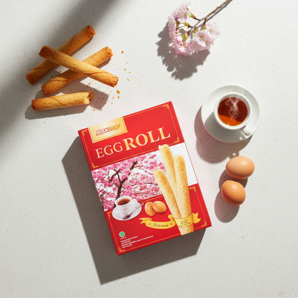 Biscuit Egg Roll 86gr / Biskitop Egg Roll Biskuit 86 gram
