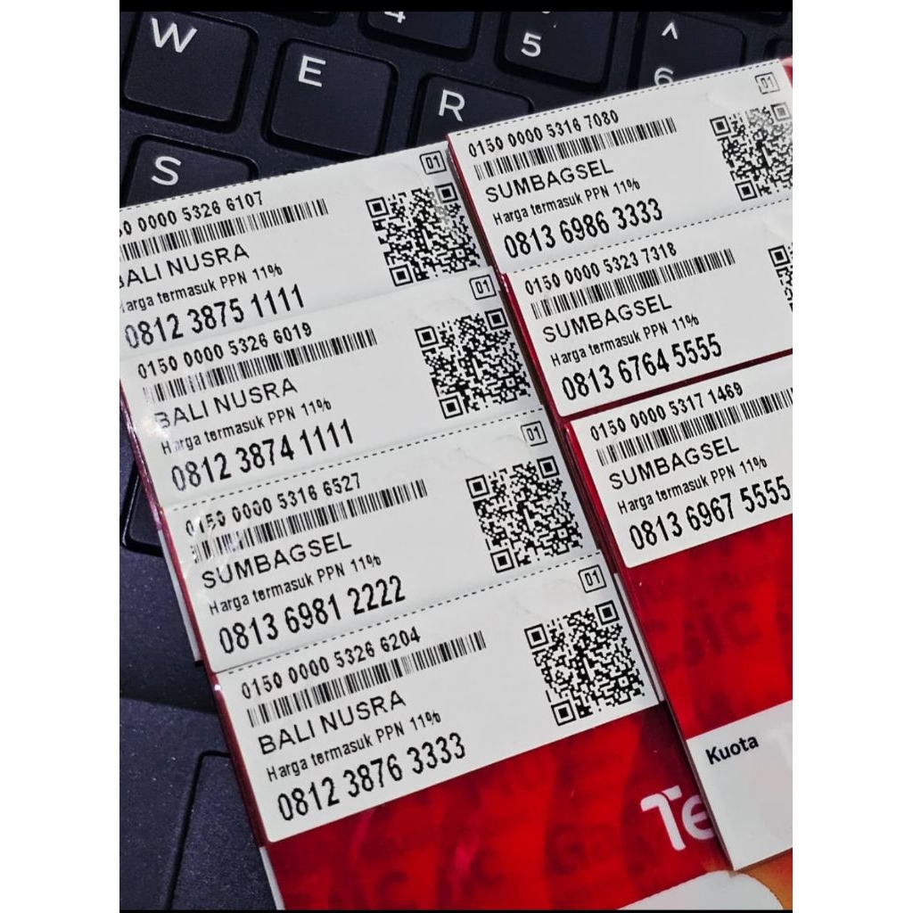 kartu perdana telkomsel - nomor cantik - 1111 2222 3333 5555 6666 7777
