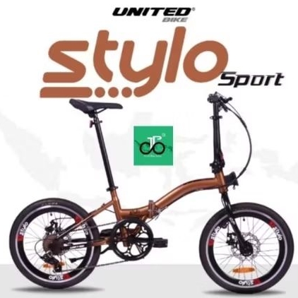 Sepeda Lipat 20" United Stylo Sport DB (Disc Brakes)