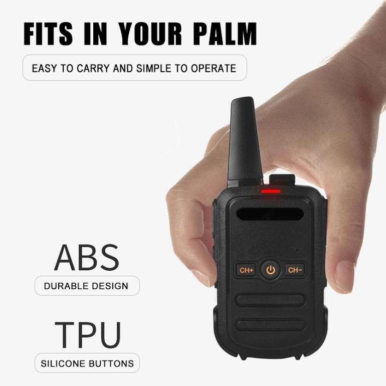 Ht Wln Kd-C51 Walkie Talkie 2 Unit Uhf Two Way Handy Talky Mini Ht Jarak Jauh 10Km Portable -