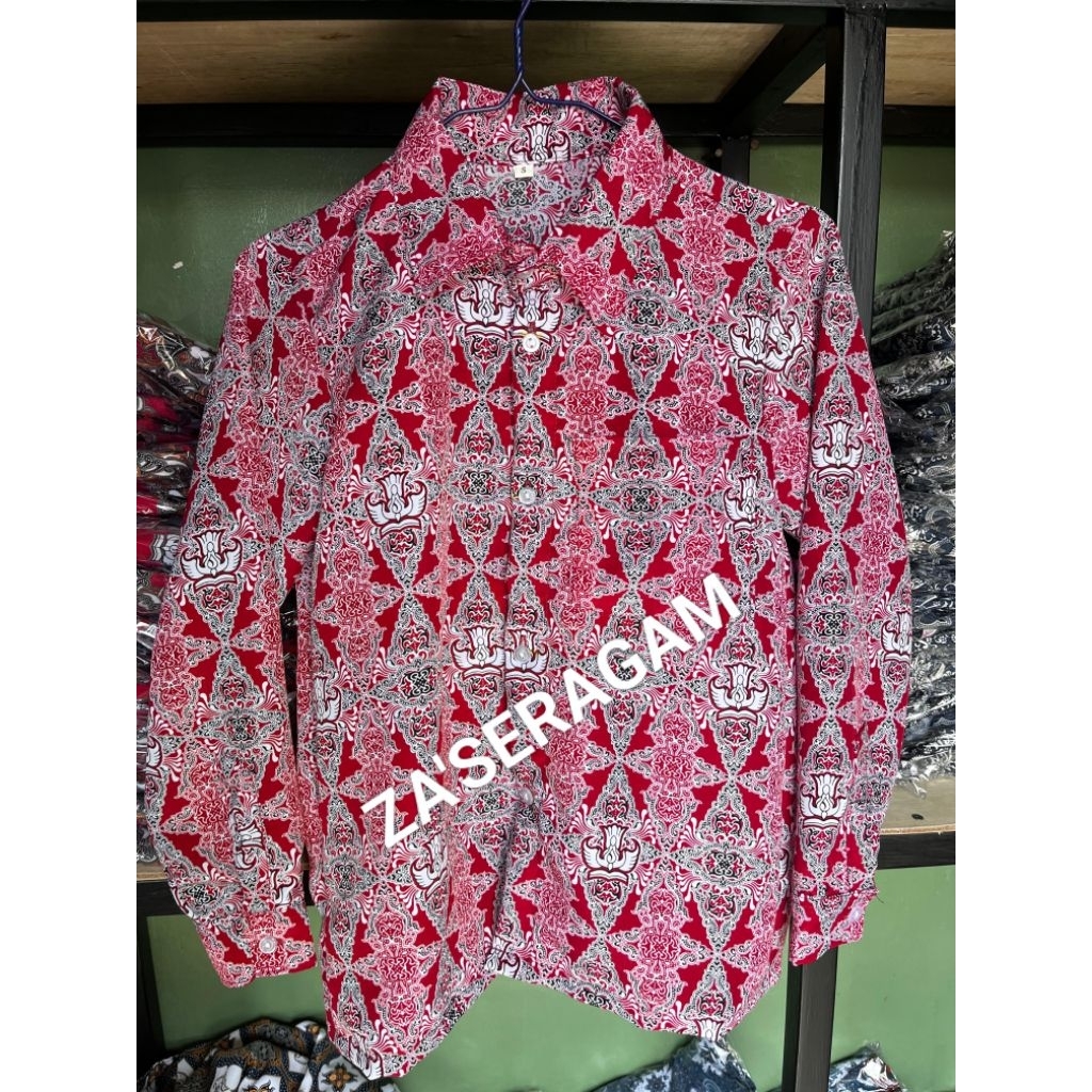BATIK SD NEGERI/BATIK SD NASIONAL/BATIK SD MOTIF CITRA MERAH