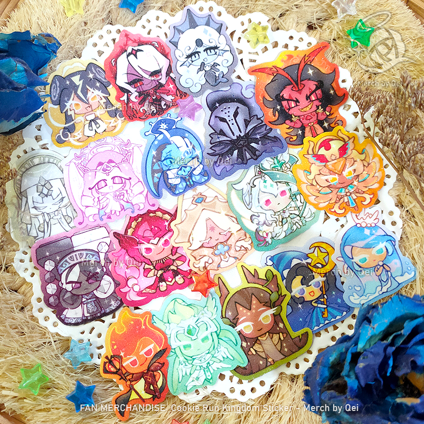 [BUNDLE] Stiker COOKIE RUN KINGDOM Vinyl Sticker Fanart Merchandise - MERCH BY QEI