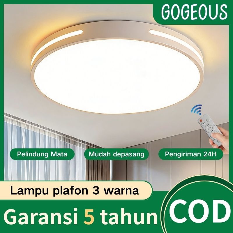 [COD] Lampu Plafon Minimalis rumah indoor Lorong Dekorasi Bulat Pvc 3 Warna  12/18/24/36W Kecerahan 