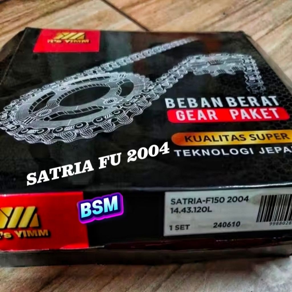 Gear Set Gear Paket Yimm Satria Fu 150 2004