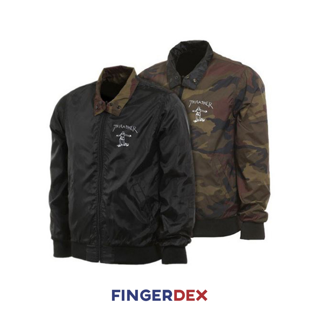 Thrasher Jacket : Gonz Reversible Coach Jacket - Camo