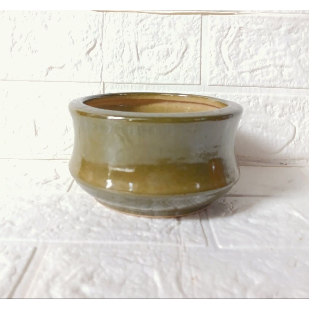 pot bambu hoki/bonsai kelapa  keramik