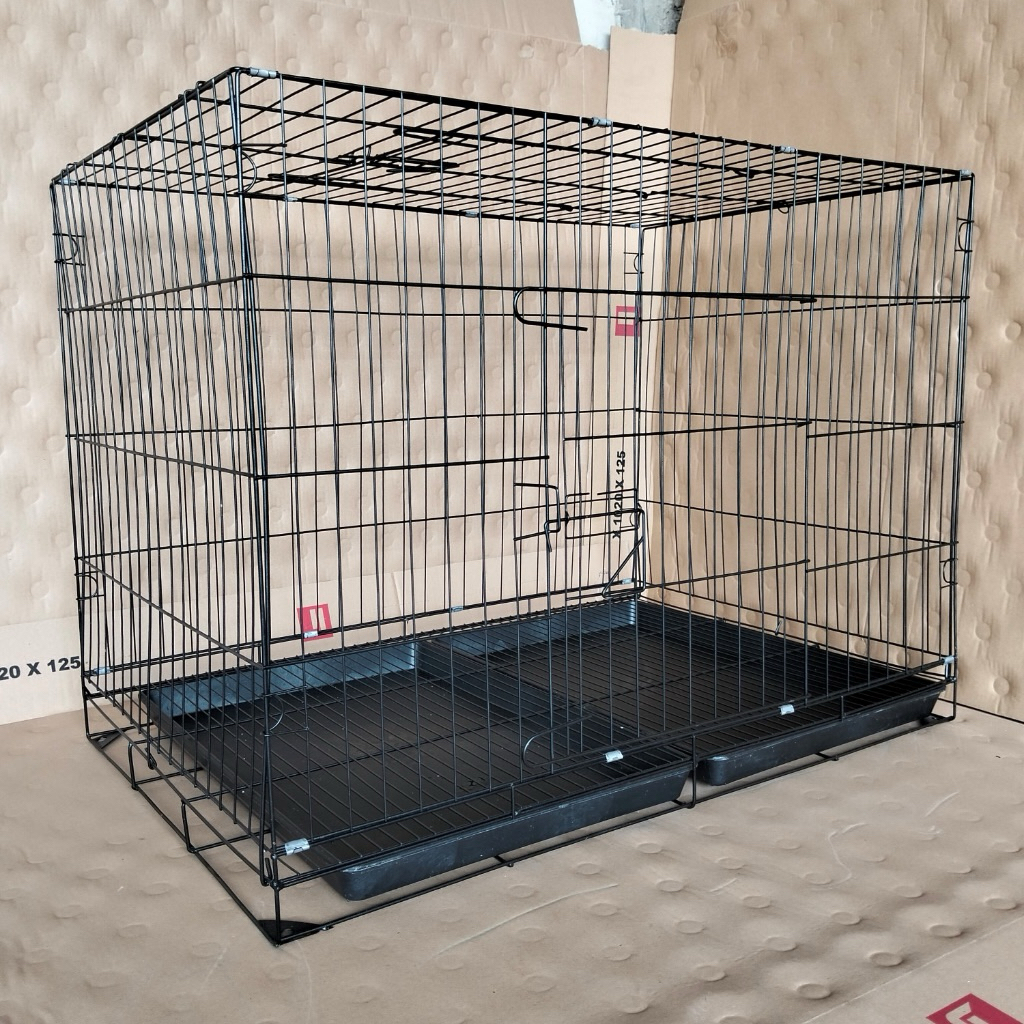 Kandang Besi Lipat Kucing Anjing Premium Anti Karat - Kandang Besi Kucing Anjing Jumbo Kandang Hewan
