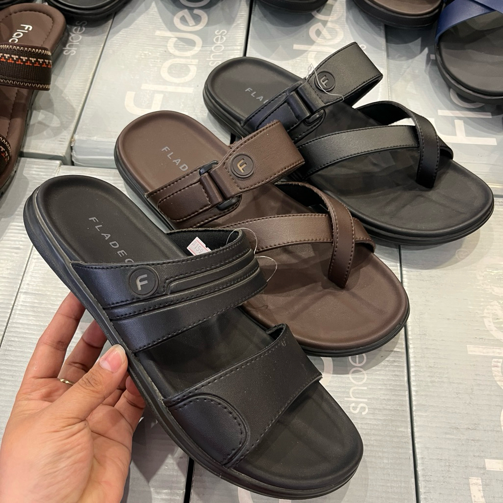 MDS566- Sandal selop cowok brand  fladeo promo model kekinian