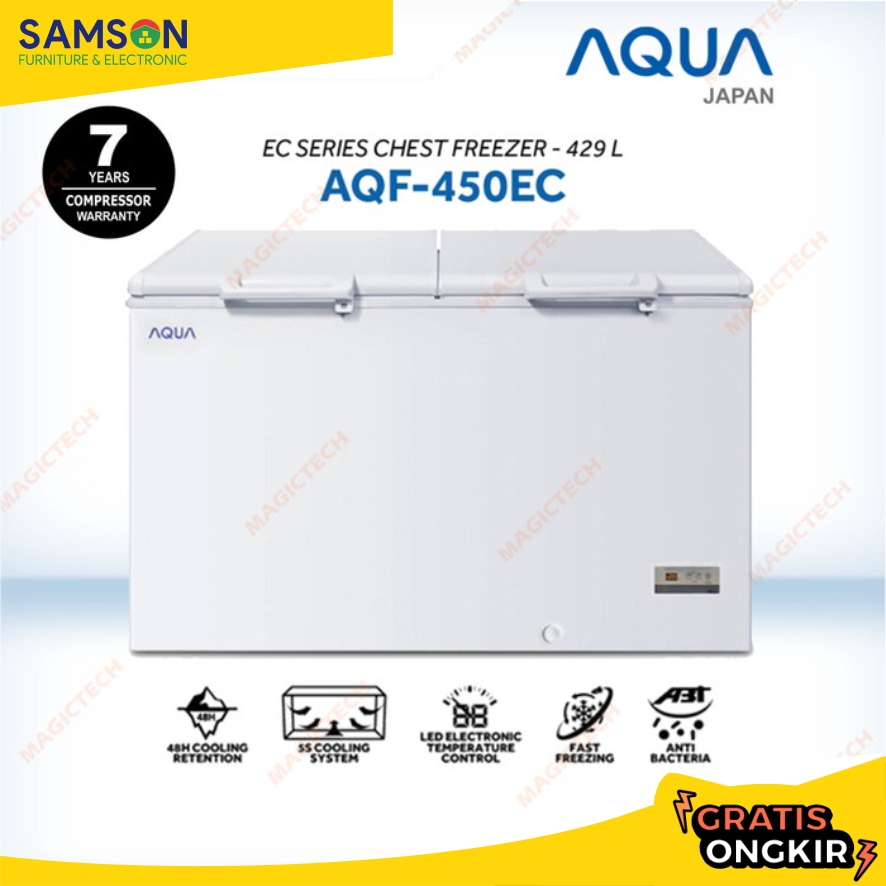 CHEST FREEZER AQUA AQF-450EC / AQF-450 ANTI BACTERIA 429 LITER
