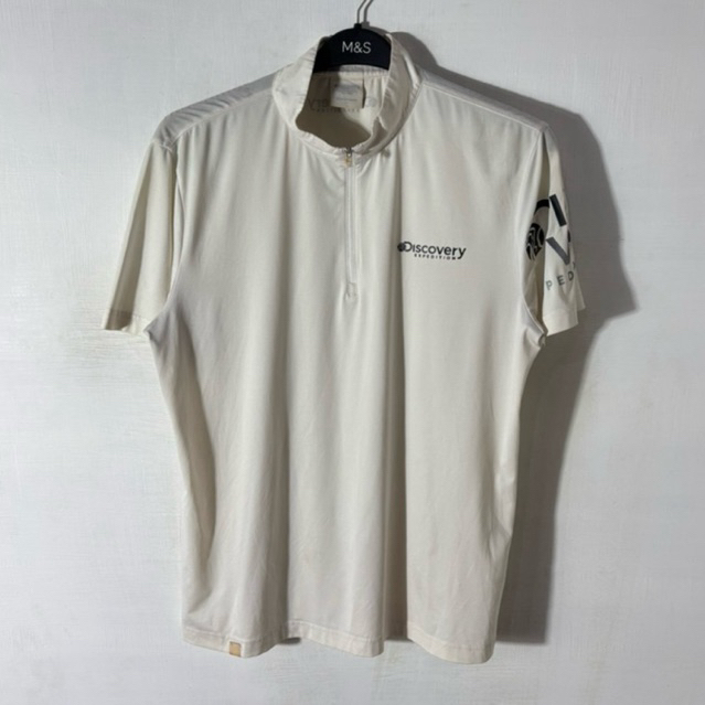 POLO HALF ZIP DISCOVERY PUTIH