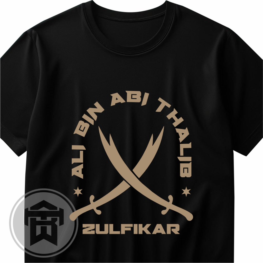 Kaos Muslim Lebaran Ali Bin Abi Thalib Zulfikar Ramadhan 2026 - Pro Palestina