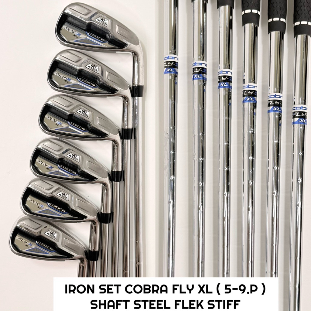 Iron Set Golf Man Cobra Fly-Z XL Shaft Steel Flek S 6Pcs ( 5-9.P ) Bekas Original - Stick Golf Iron 